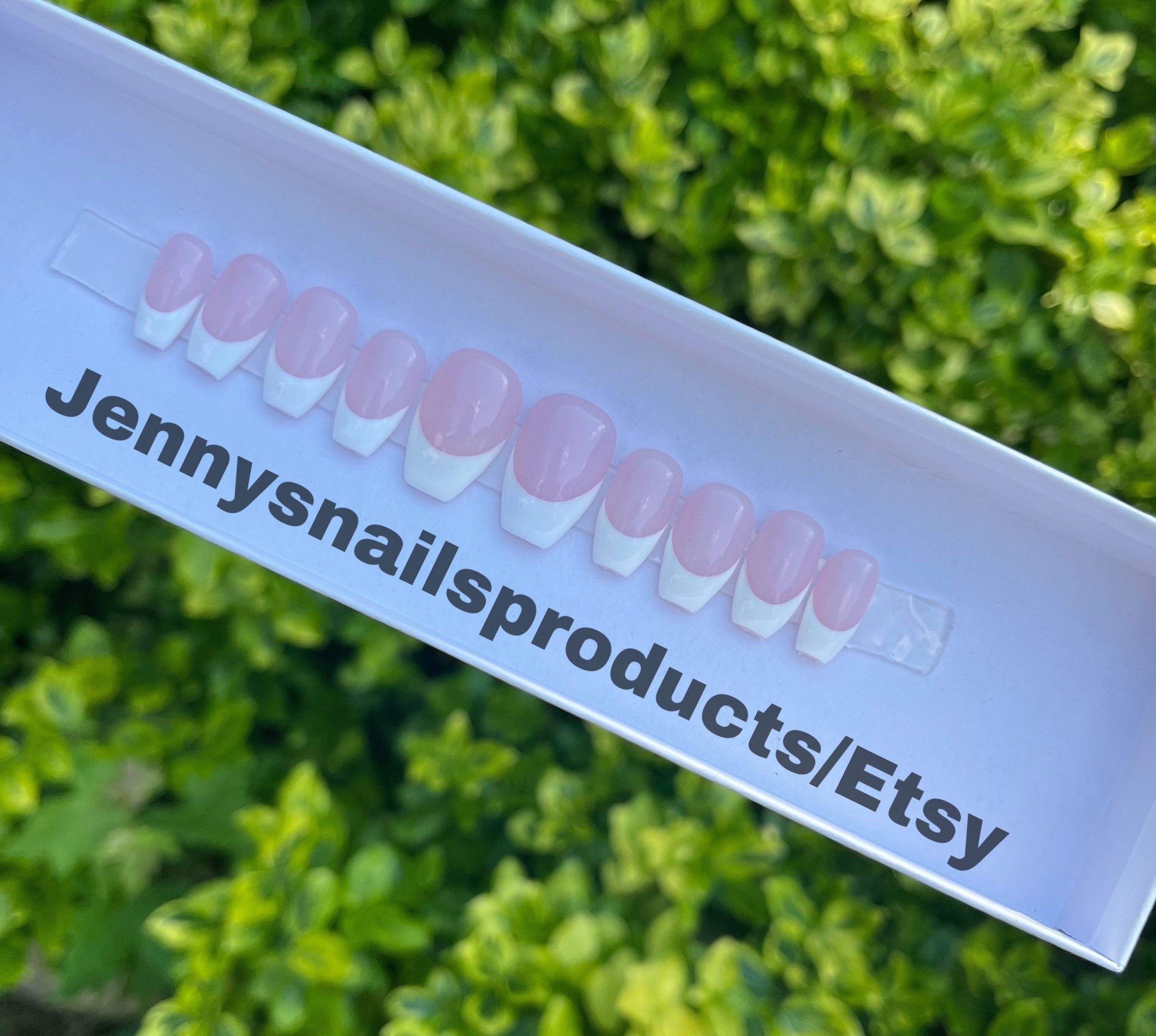 White French Press on Nails Etsy