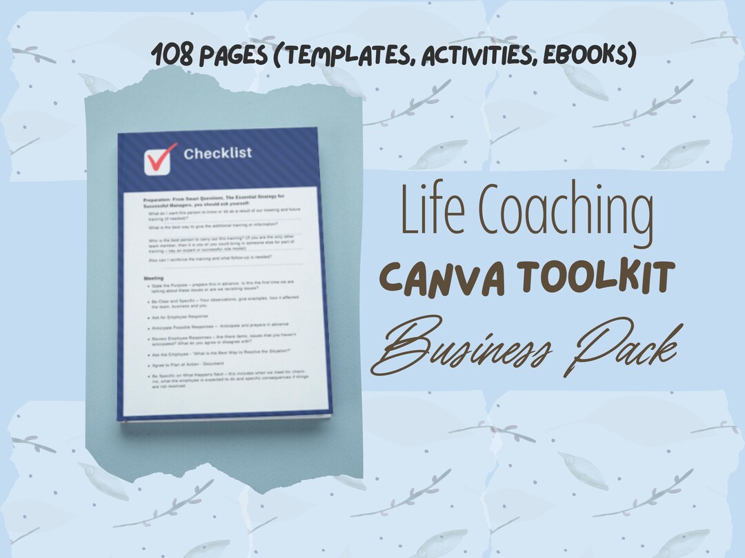 Life Coaching Toolkit Editable in Canva Etsy