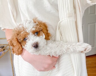 Cream Dog Sling | puppy sling | cat sling