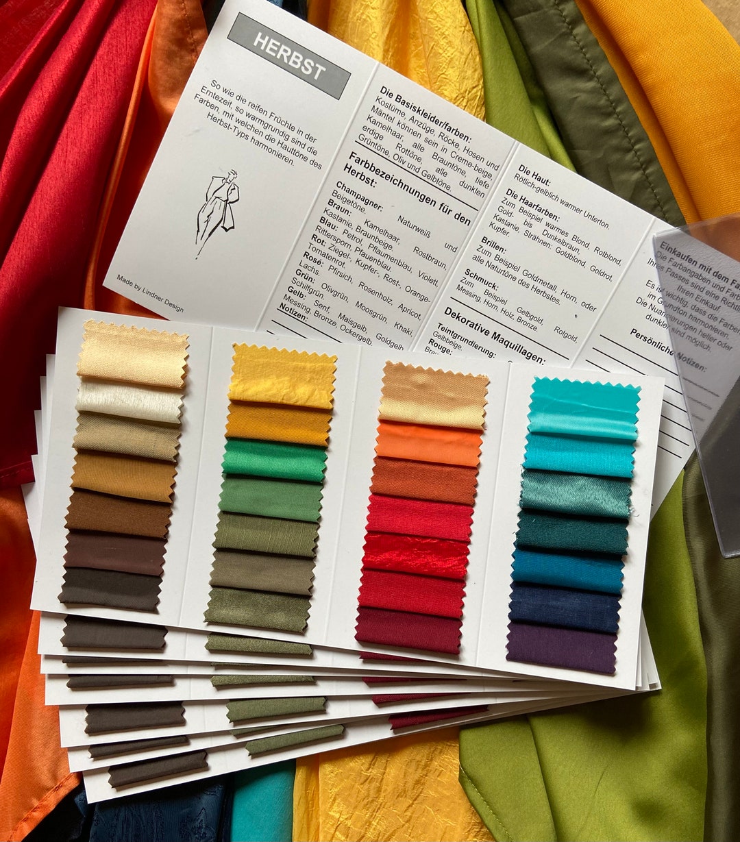 Exclusive Autumn Color Swatch With 28 Typical Fabric Swatches ...