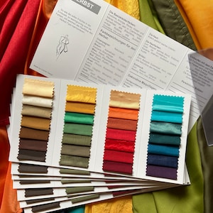 Handmade color swatch autumn with 28 fabric stripes + cover ***New