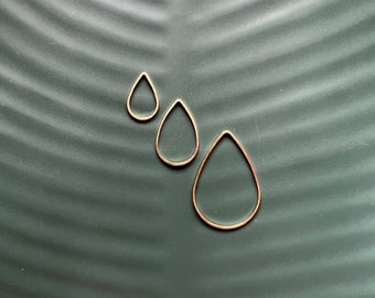 6pcs Brass Drops - Multiple Sizes