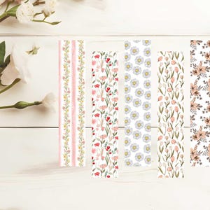 Blumenmuster Transfers 2, Blumenmuster Transfers, Frühlings Applikationen, Sommer Applikationen, Bloomcore Transferpapier, Transferpapier für Knete