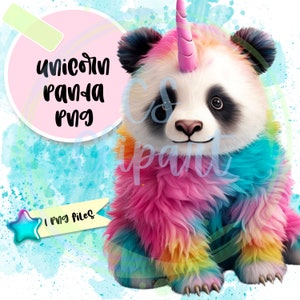 Pandicorn clipart,panda png,digital,clipart,sublimation design,download,unicorn png,pandicorn,panda clipart,unicorn clipart,png,rainbow png