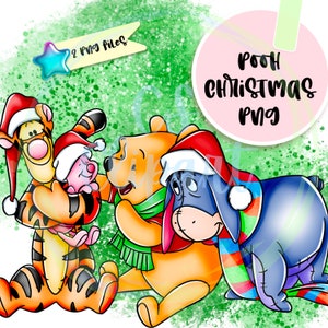 pooh clipart,pooh png,digital,clipart,sublimation design,download,winnie the Pooh,Christmas clipart,Pooh sublimation,Christmas pooh,santa