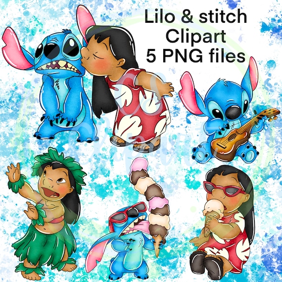 Lilo and Stitch Clipartstitch Pngdigitalclipartsublimation - Etsy
