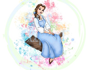 Princess Sublimation,princess png,digital,clipart,sublimation design,download,princess clip art,magic kingdom,belle sublimation,png,belle