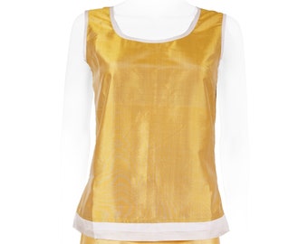 KATIA top 100% soie taffeta naturelle - jaune