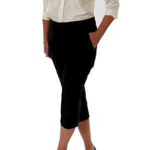 DOROTHY pantalon 100% soie taffeta 7/8eme blanc image 5