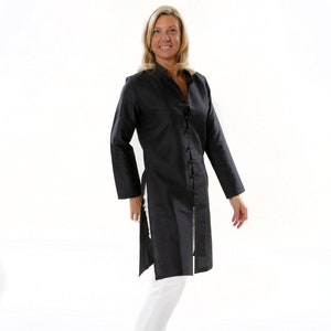 NOHAD robe pure soie taffeta naturelle noir image 1