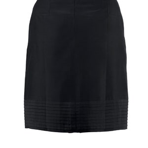 ADRIANA black pure silk skirt 100% natural taffeta silk image 3