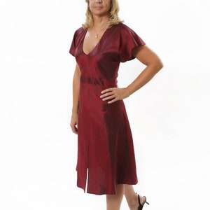 CAROLE white silk dress 100% natural chiffon silk image 8