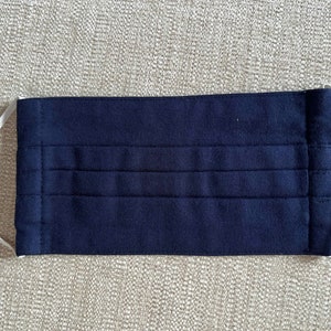 Lotus Silk & Organic Cotton, Vegan 100% Natural Maschera viso ad alta filtrazione - Blu Navy