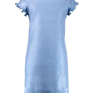 ANAELLE sky blue pure silk dress 100% natural taffeta silk powder blue image 9