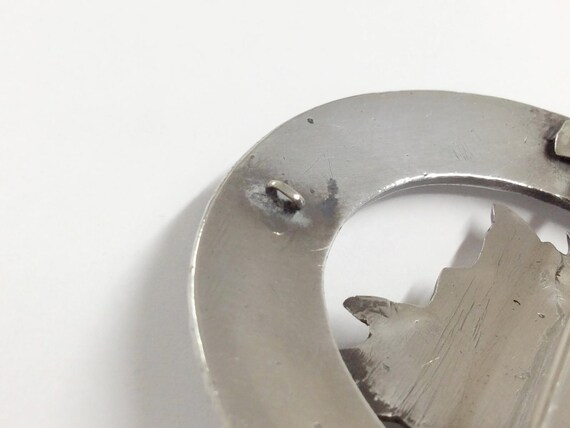 Heavy Antique Solid Sterling Silver Urquhart Clan… - image 4