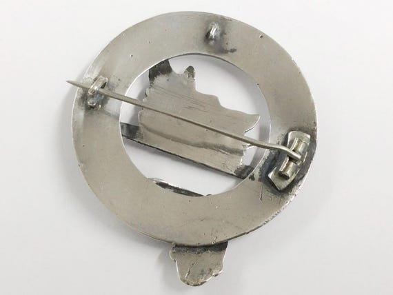 Heavy Antique Solid Sterling Silver Urquhart Clan… - image 3