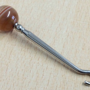 Antique Scottish Banded Agate Button Hook Circa 1900