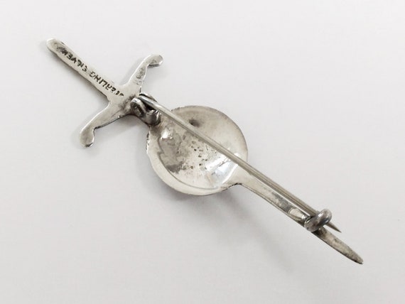 Antique Iona Design Sterling Silver Sword & Shiel… - image 3