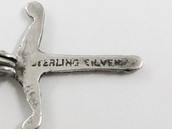 Antique Iona Design Sterling Silver Sword & Shiel… - image 4