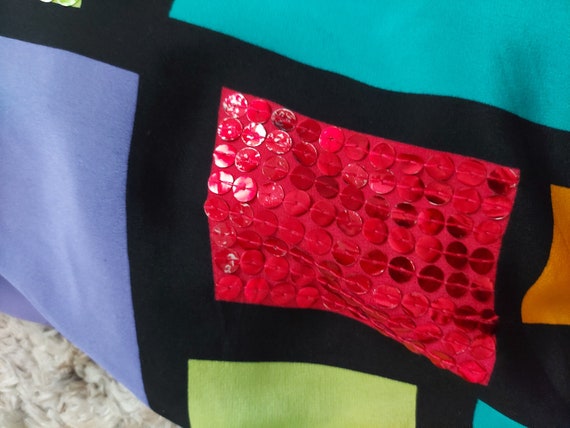 Colorblock Gem 90's Colorblock Silk Bomber Jacket - Gem