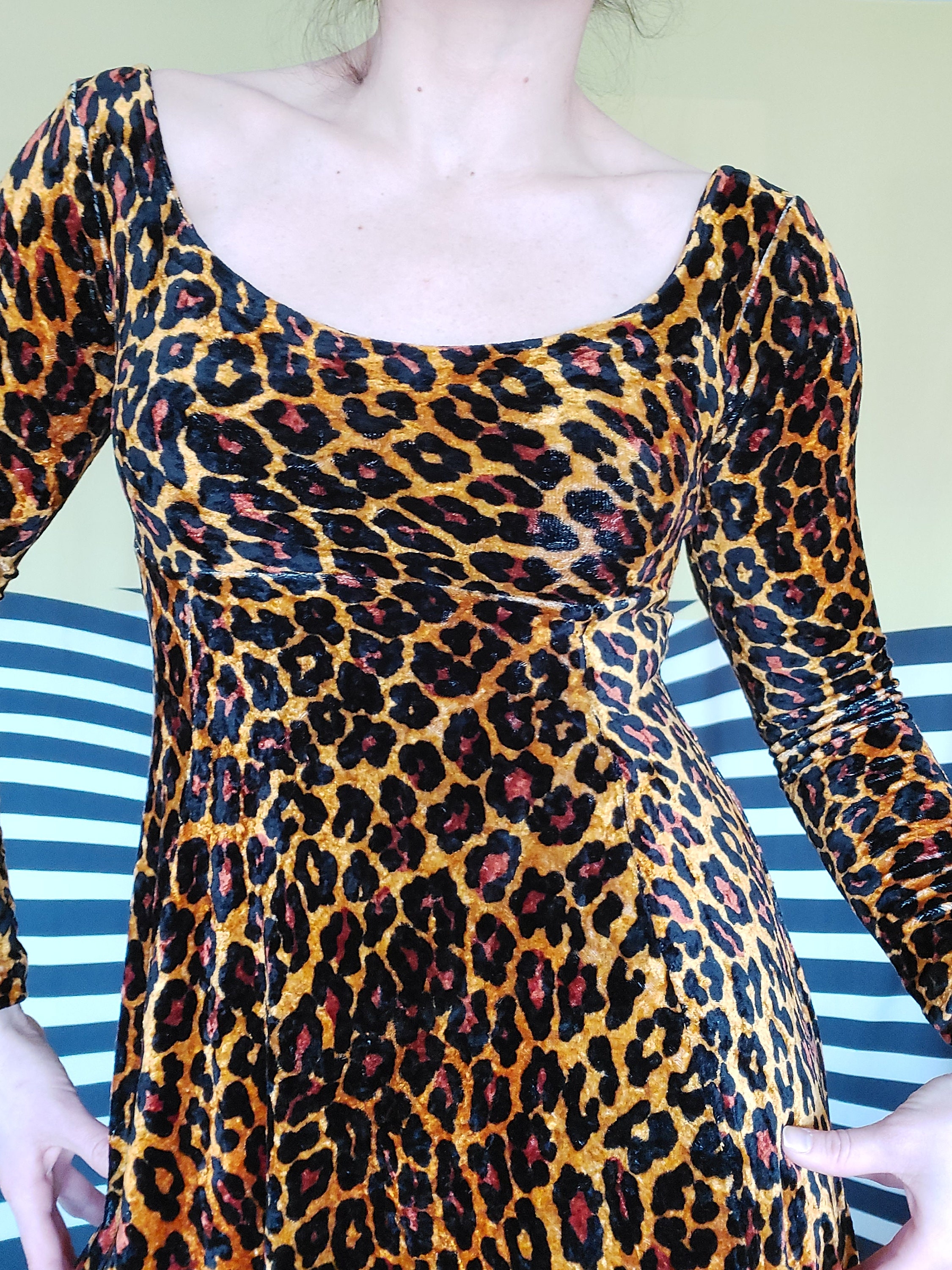 Betsey johnson top leopard dress