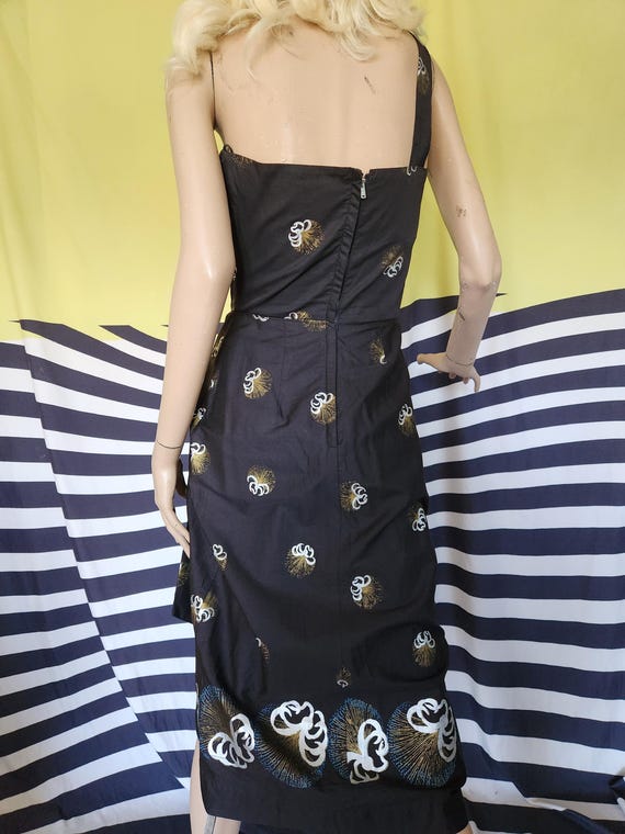 50's Alfred Shaheen Painted Cotton Sarong Dress - image 2