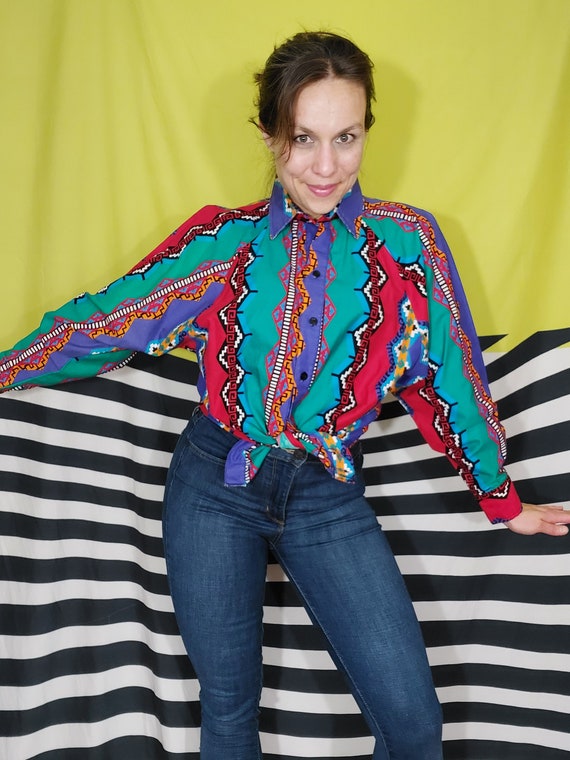 90's H Bar C Dude Ranch Button Up - image 1