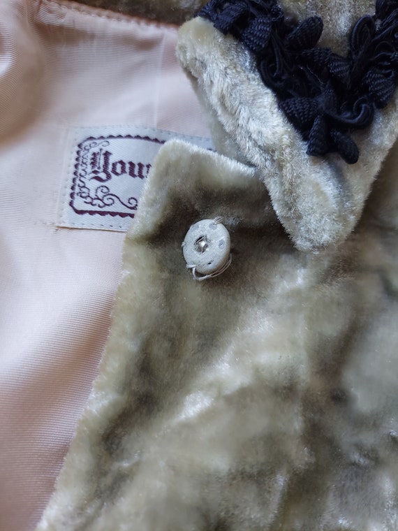 70's Young Edwardian Crushed Velvet Mini Dress Co… - image 10
