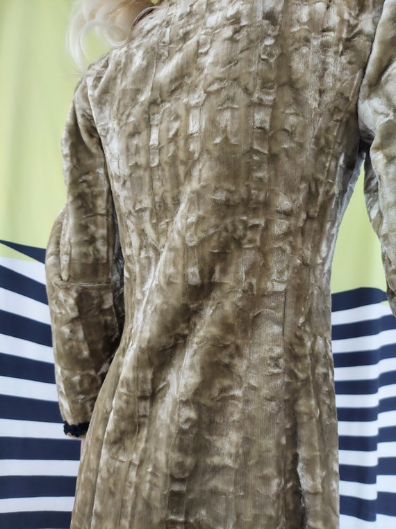 70's Young Edwardian Crushed Velvet Mini Dress Co… - image 6