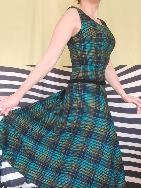 blue plaid jumper dress School Uniform Girls Plaid Jumper Top of Knee