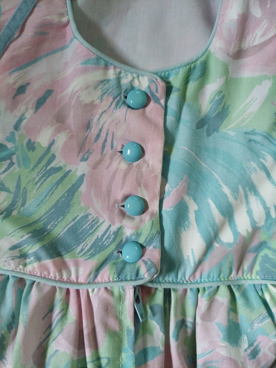 80's does 50's Pastel Watercolor Day Dress - image 6