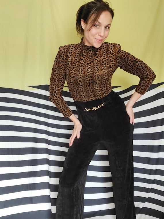 1990s leopard print jumpsuit - Gem