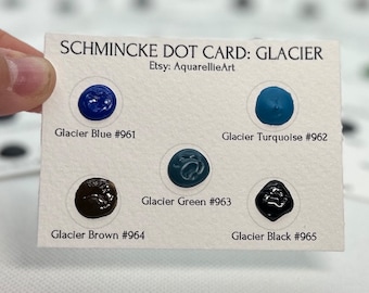 Dot Cards Schmincke Horadam Granulating Watercolor Paints, Forest, Shire, Tundra, Galaxy, Deep Sea, Glacier, Desert, Haze, Volcano, Urban