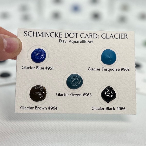 Dot Cards Schmincke Horadam Granulating Watercolor Paints, Forest, Shire, Tundra, Galaxy, Deep Sea, Glacier, Desert, Haze, Volcano, Urban