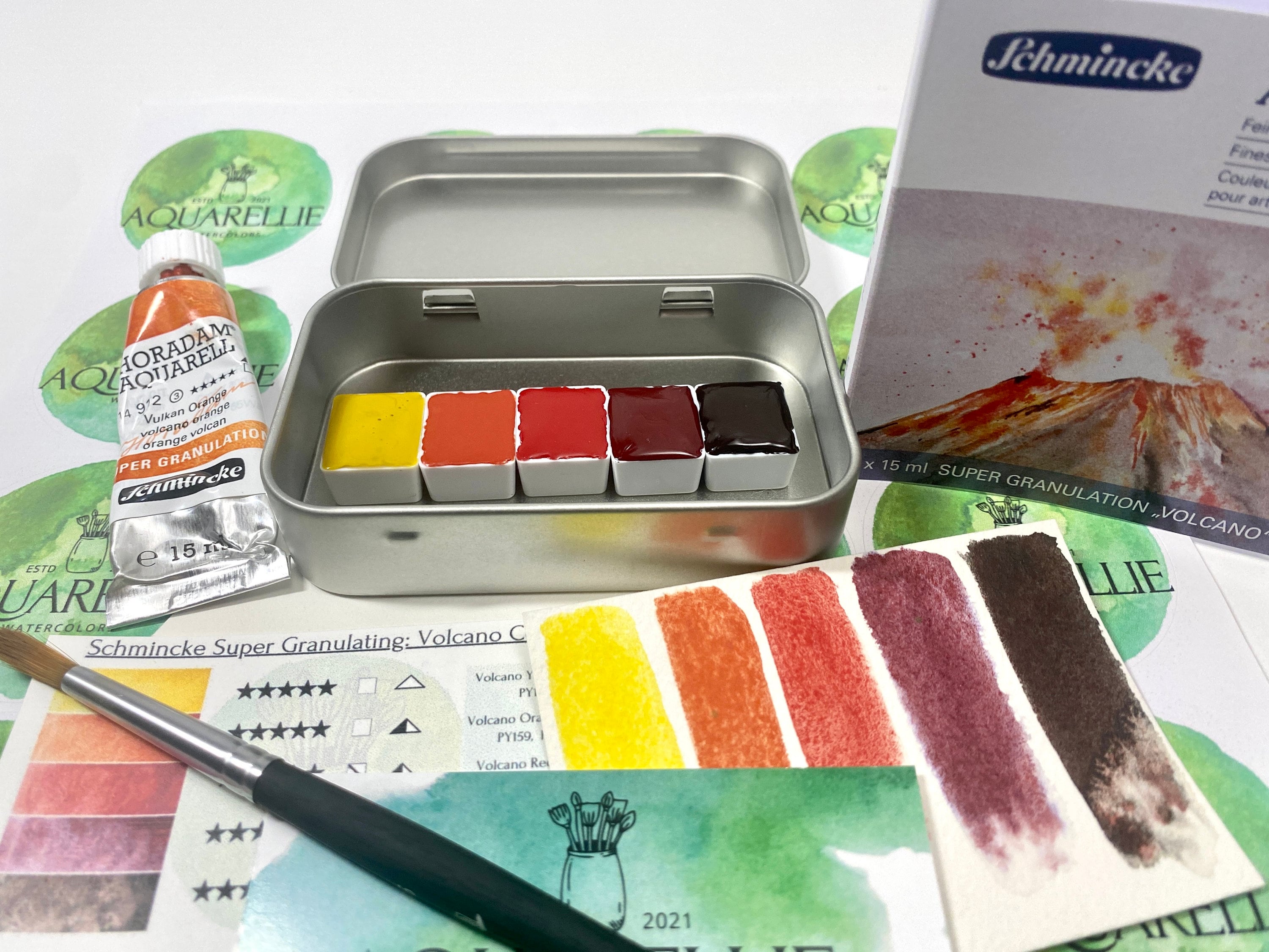Schmincke Horadam Super Granulating Watercolour Paint Set - Volcano, Desert  and Shire - WaterColourHoarder