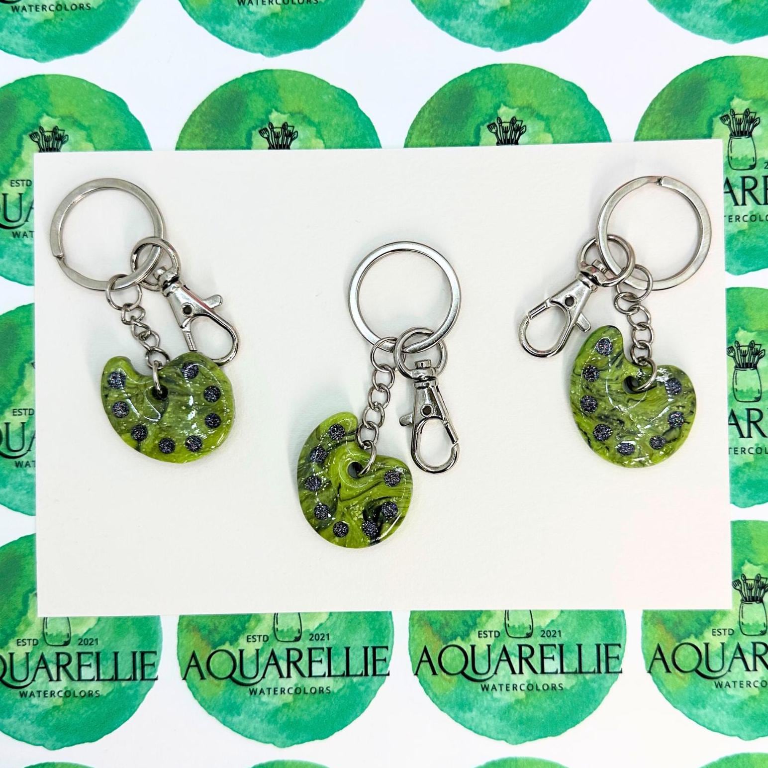 Pff Key Chain Handmade Paint Palette Artist Keychain, One of A Kind Painter Gift ...