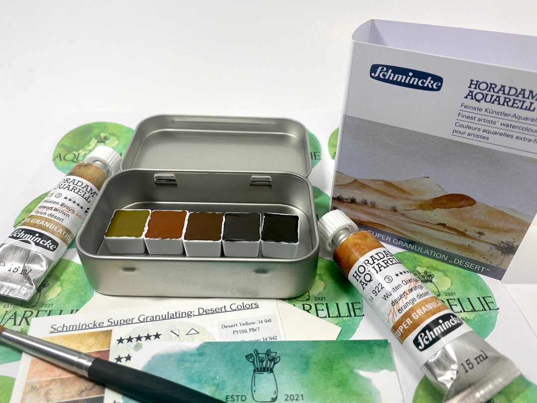 Schmincke : Horadam Watercolor Paint : Metal Set : 8 Half Pans