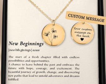 NEW BEGINNINGS gift for new chapter, Fresh start. Graduation, Leaving Gift For Work Colleague Friend Co Worker, Leaving New Job Retirement
