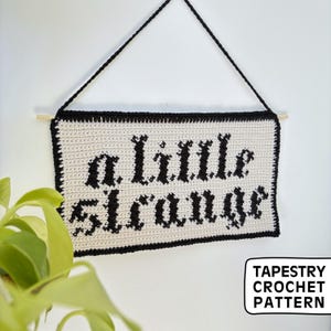 A Little Strange Tapestry Crochet Pattern, Wall Hanging