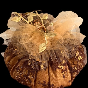 Halloween Handmade Fabric Pumpkin Fall Thanksgiving Decor, Halloween Harvest Centerpiece, Stuffed Pumpkin