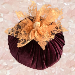 Halloween Handmade Fabric Pumpkin Fall Thanksgiving Decor, Halloween Harvest Centerpiece, Stuffed Pumpkin