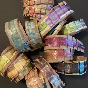 Junk Journal Ruffle Rolls, Belly Bands, Journal Embellishments
