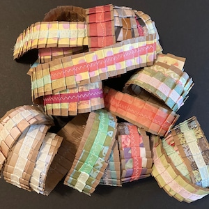 Paper Ruffle Rolls, Junk Journal Belly Bands, Embellishments