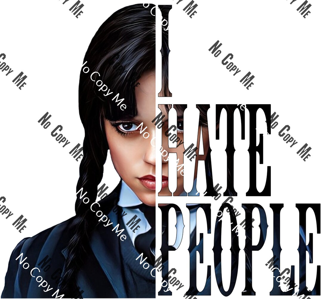 Wednesday Addams Png, I Hate People 2 Png, Wednesday Girl in Black ...