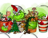 Grinch Coffee DTF Grinchmas Latte Dtf Transfer Coffees Dtf Whoville Dtf Ready to Press Direct to Film Transfer