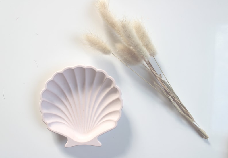 Shell shell jewelry bowl jewelry bowl made of concrete casting powder Jesmonite ceramic powder image 7