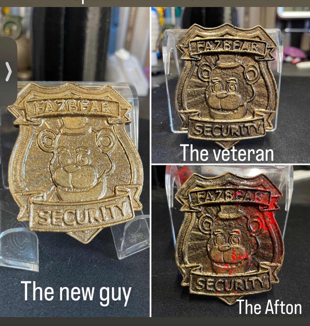 Five Nights at Freddy's Security Badges Etsy Canada