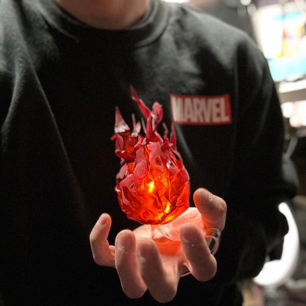 Levitating fireball cosplay prop