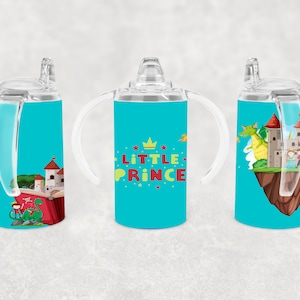 Little Prince Digital Design, Sublimation 12 oz Straight Sided Kids Sippy Cup PNG Sublimation Sippy Cup Sublimation/Enthält 8 kostenlose Designs