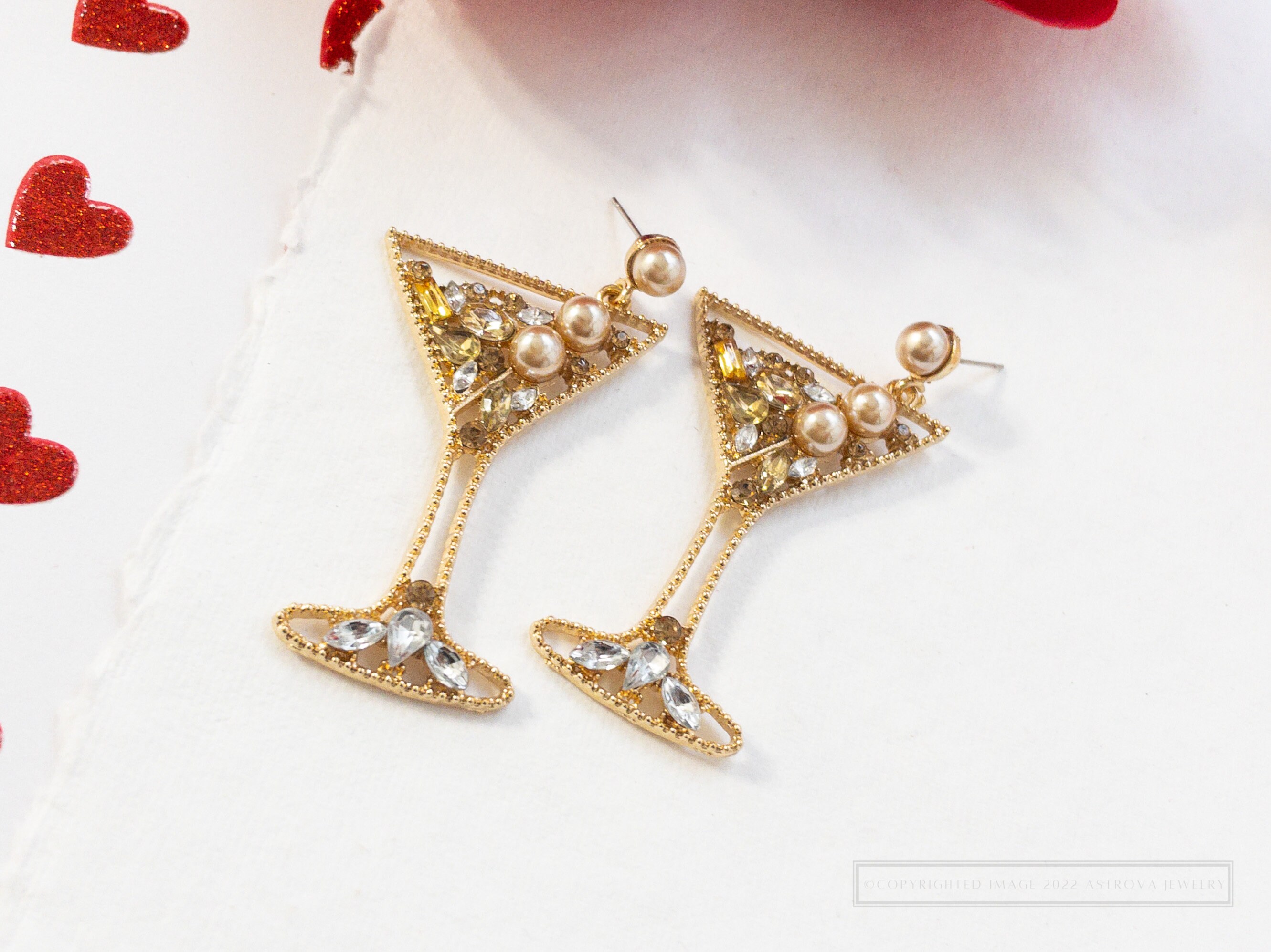 Martini Glass Earrings Martini Glass Olives Earrings Etsy